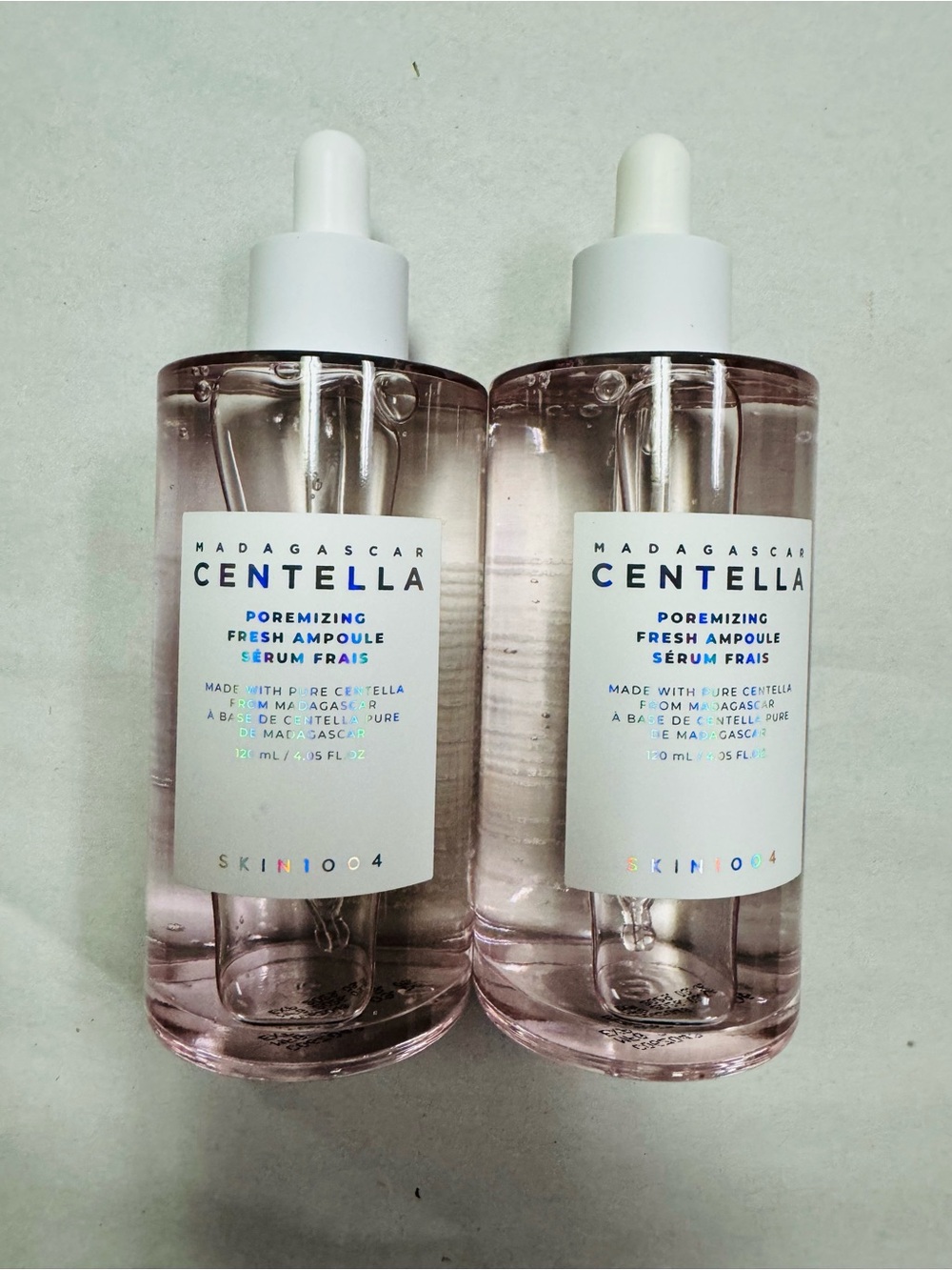 2 bottles of SKIN1004 Madagascar Centella Poremizing Fresh Ampoule facial serum